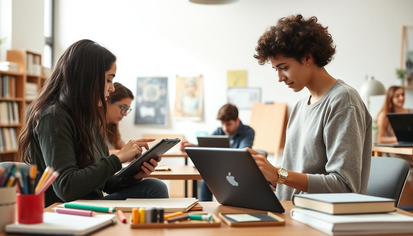 Digital learning platform with online study materials